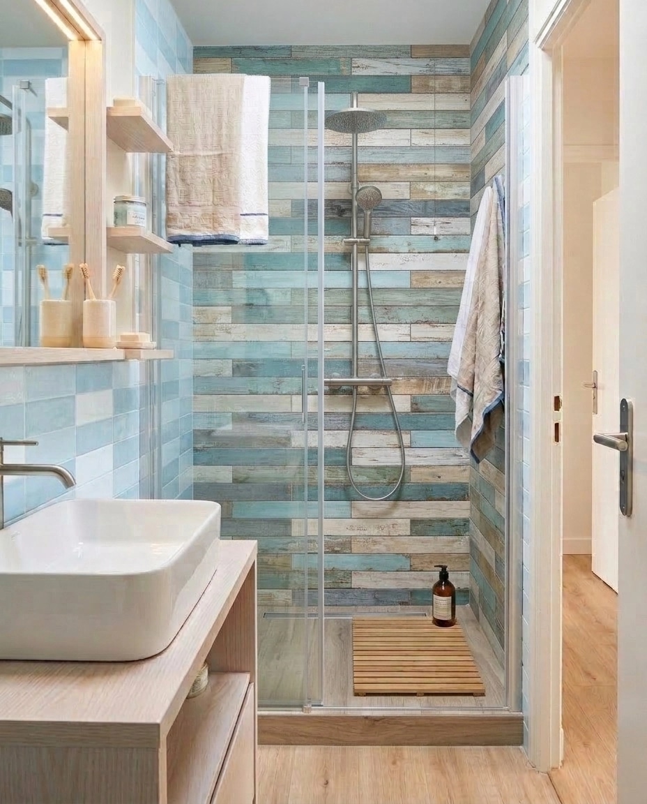 Scandinavian Bathroom design — interior photo by GenRoom AI