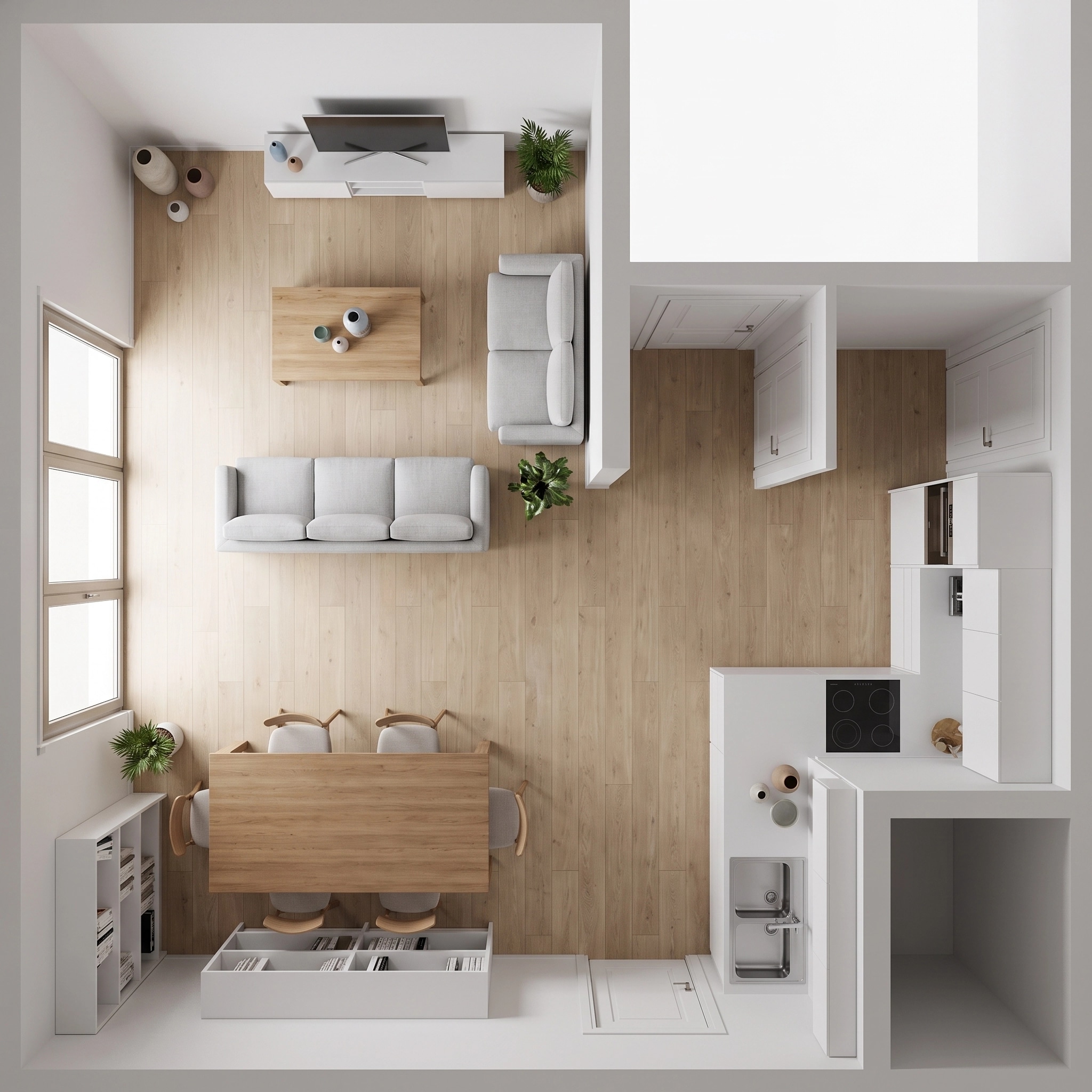 Minimalism Living Room design — interior photo by GenRoom AI