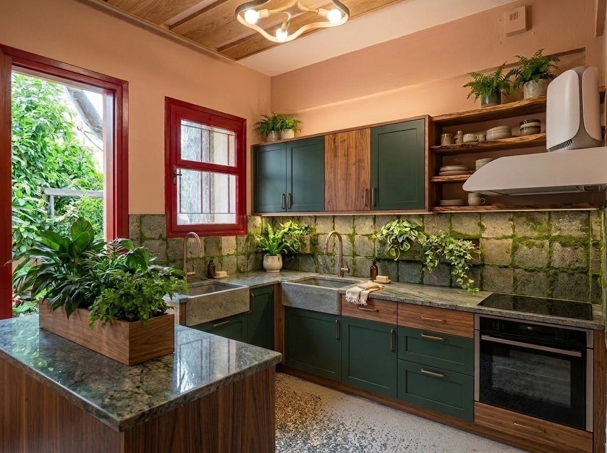 Interior design in Biophilic style — Kitchen by GenRoom AI