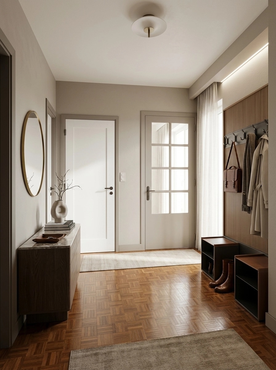 Hallway interior in Contemporary style — photo by GenRoom AI