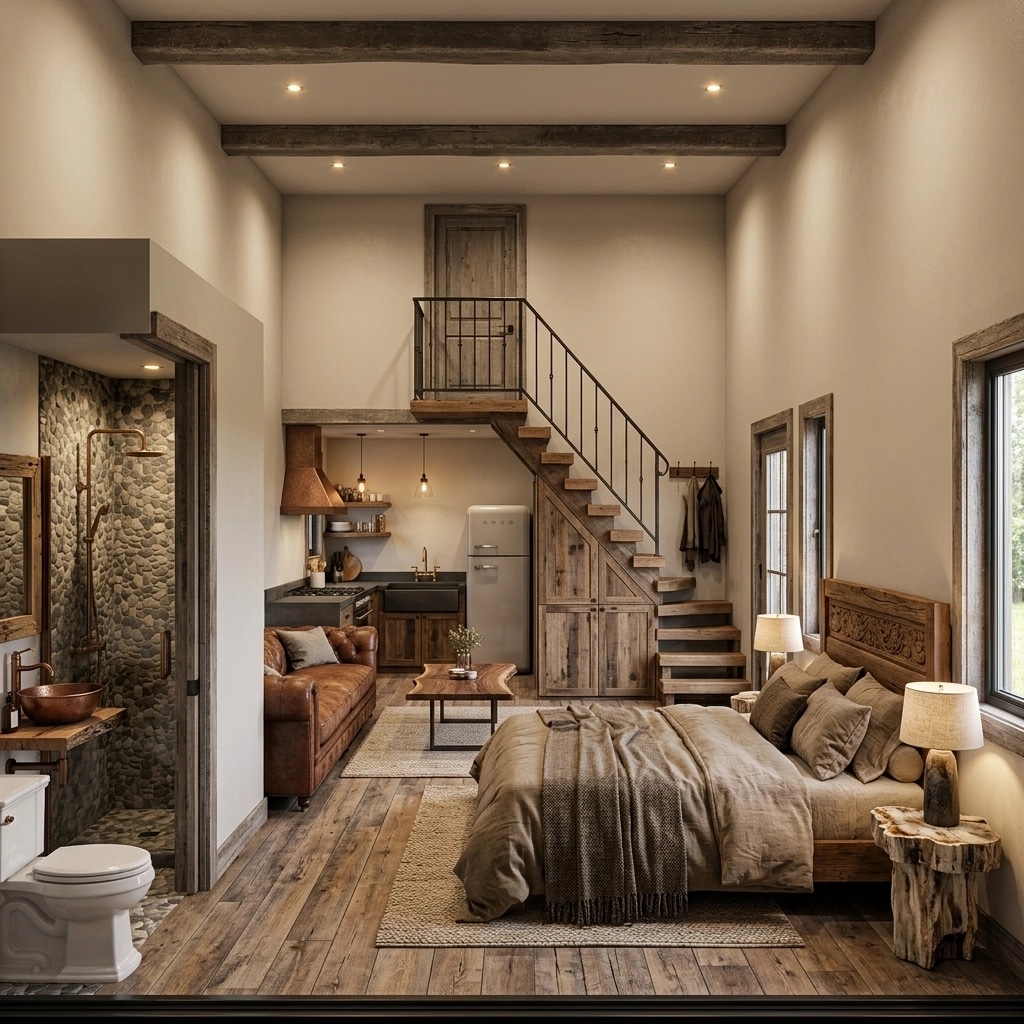 Interior design in Rustic style — studio by GenRoom AI
