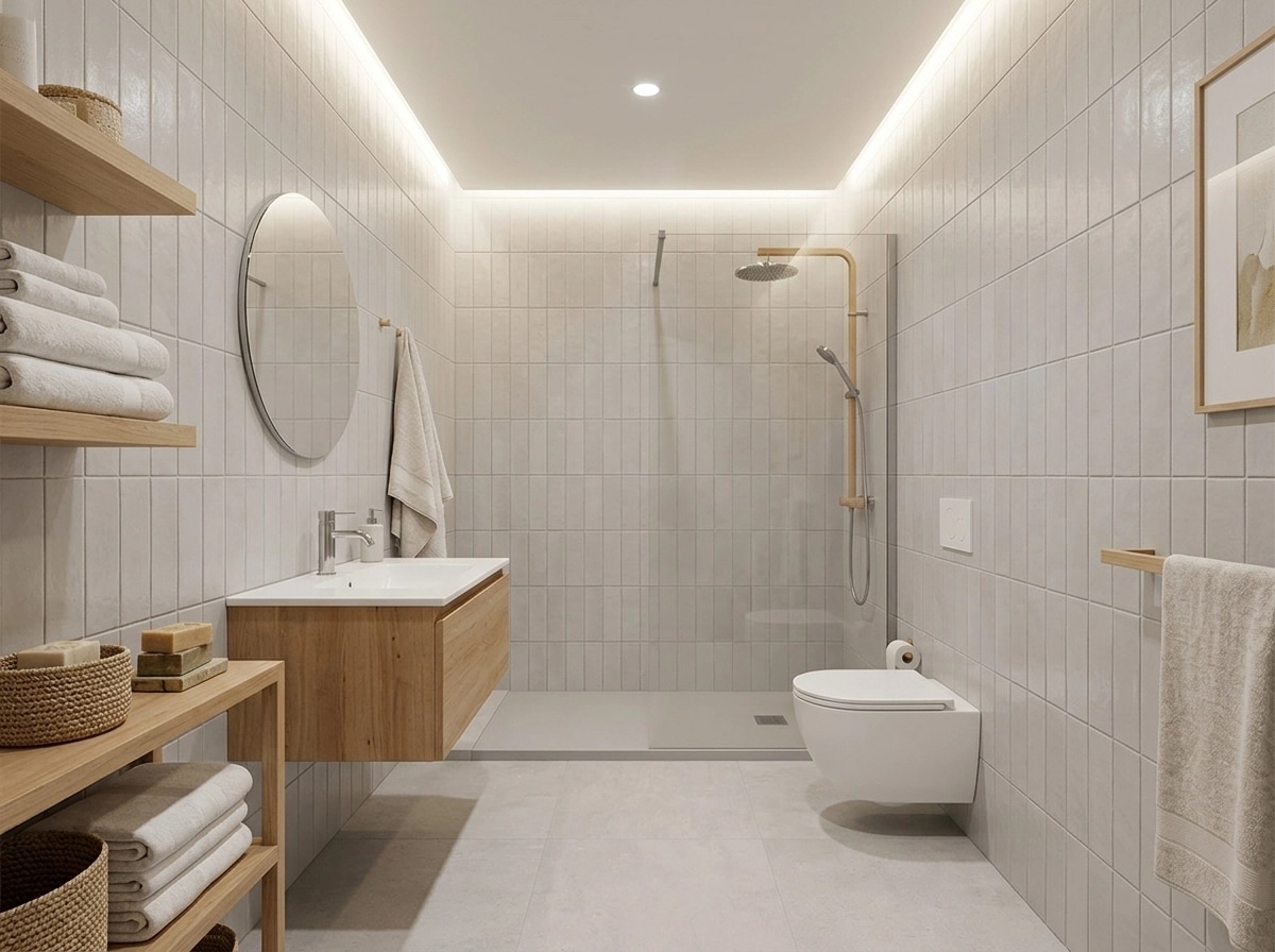 Interior design in Scandinavian style — Bathroom by GenRoom AI