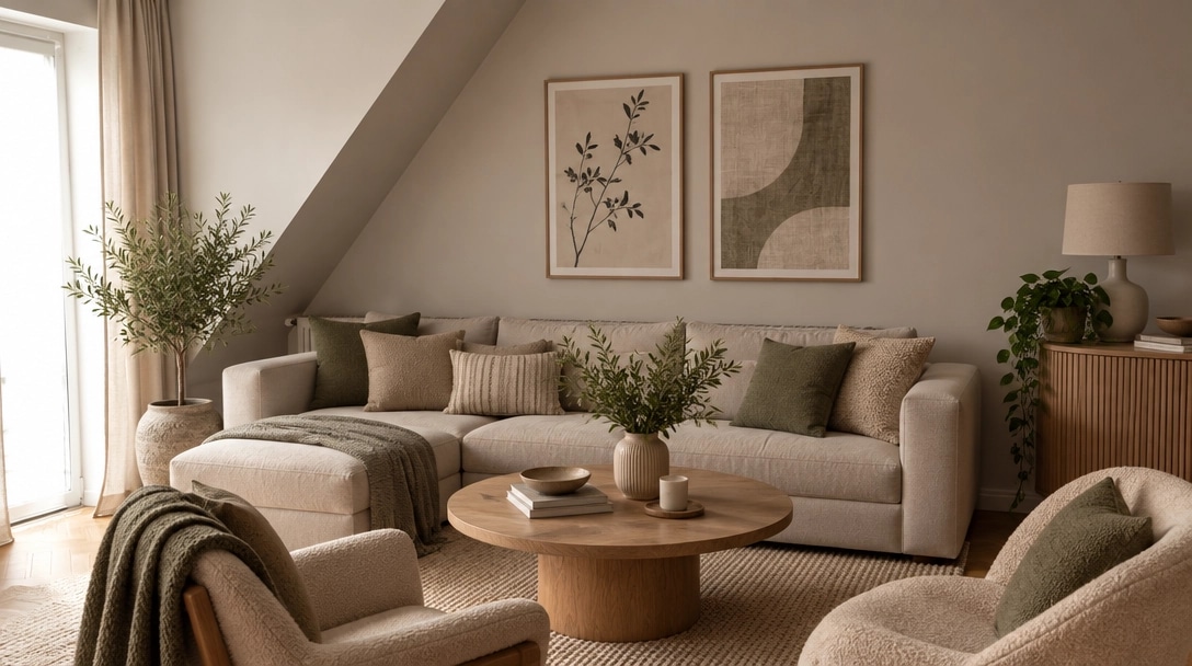 Interior design in Japandi style — Living Room by GenRoom AI