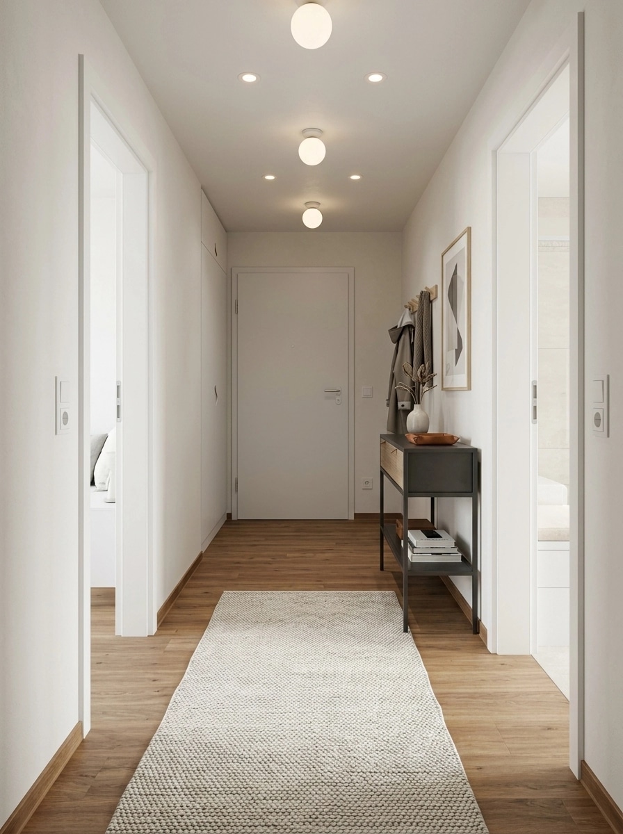 Hallway interior in Scandinavian style — photo by GenRoom AI