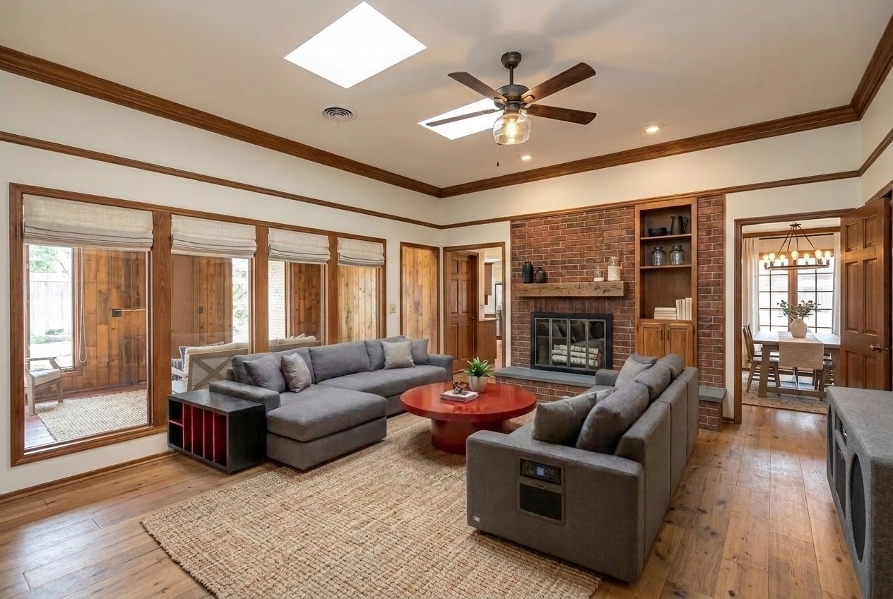 Modern Farmhouse Living Room design — interior photo by GenRoom AI