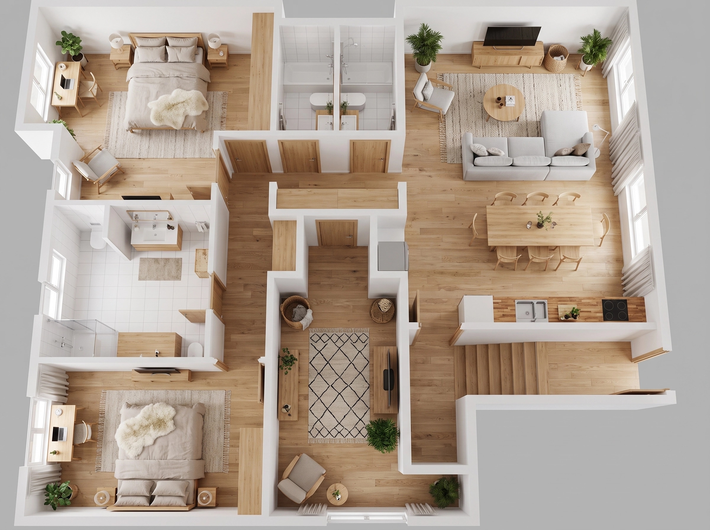 Scandinavian Living Room design — interior photo by GenRoom AI