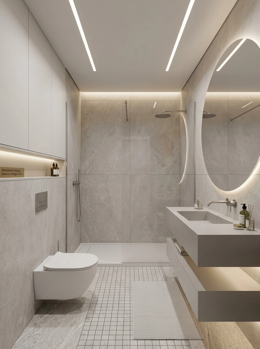 Minimalism Bathroom design — interior photo by GenRoom AI