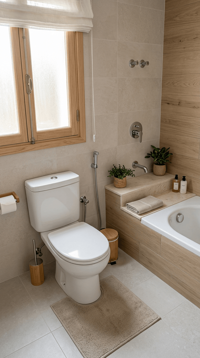 التصميم الداخلي بنمط Scandinavian — الحمام من GenRoom AI