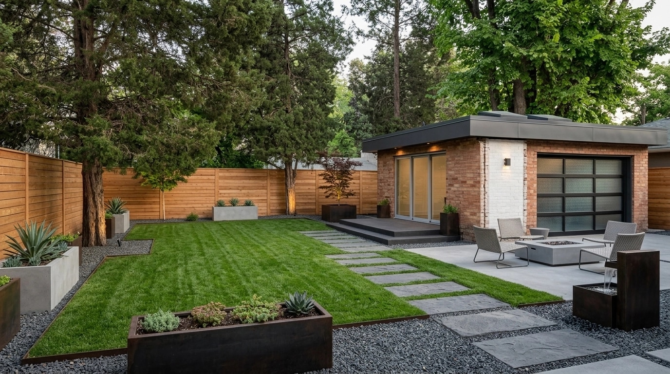 Landscape design in Minimalist Yard style — Yard by GenRoom AI