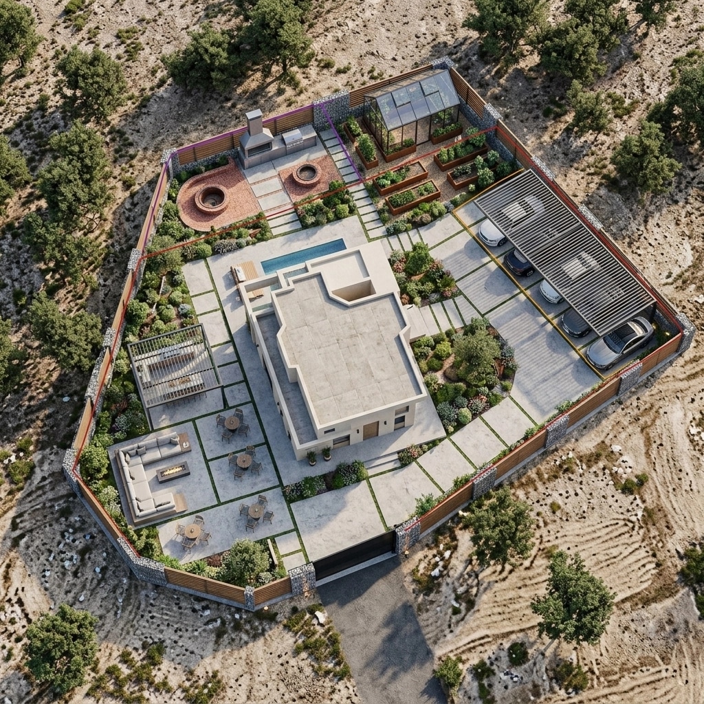 Landscape design in Contemporary Yard style — Yard by GenRoom AI