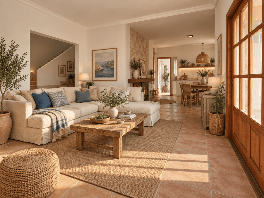 Mediterranean Living Room design — interior photo by GenRoom AI