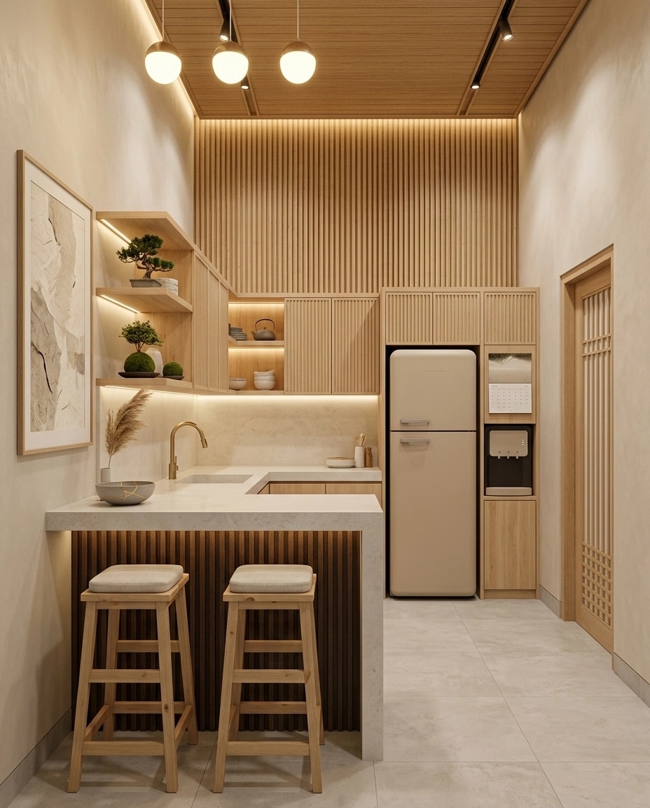 Japandi Cocina design — interior photo by GenRoom AI