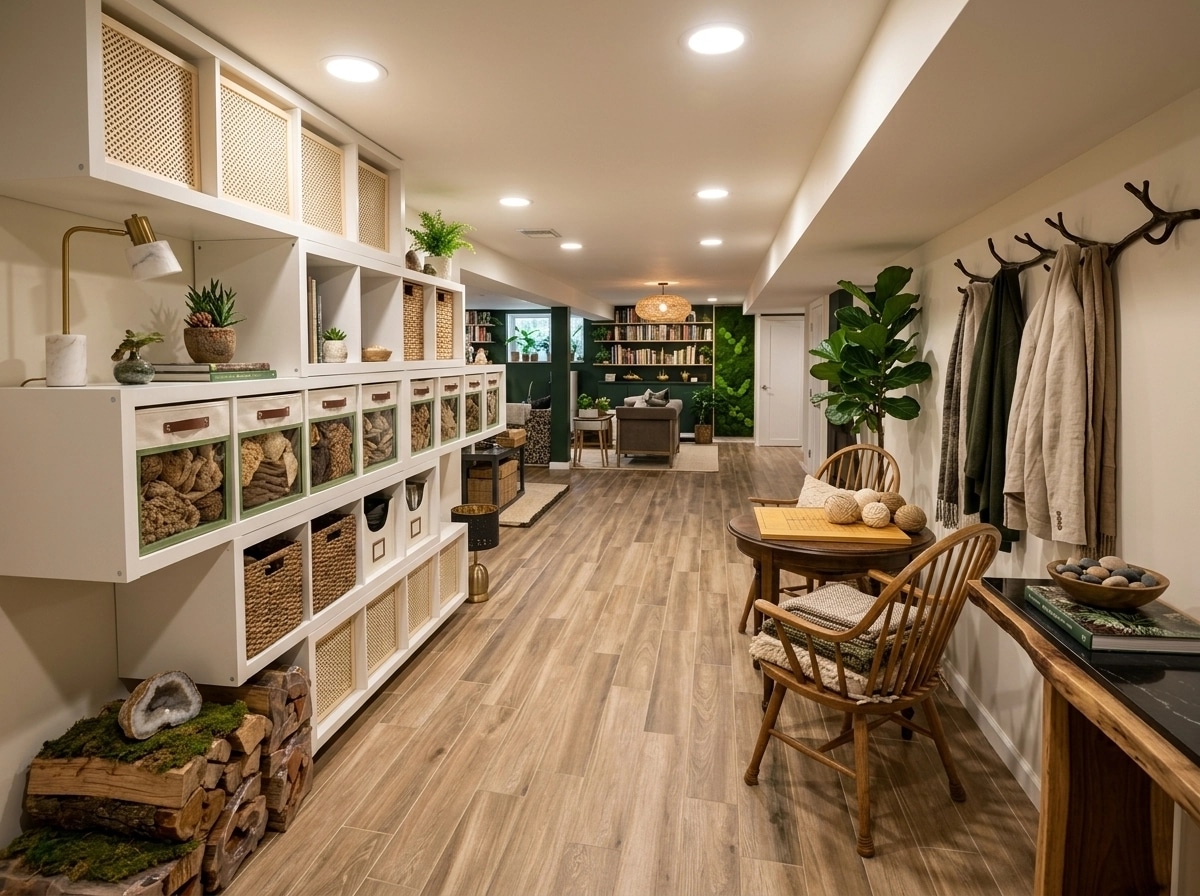 Biophilic Hallway design — interior photo by GenRoom AI