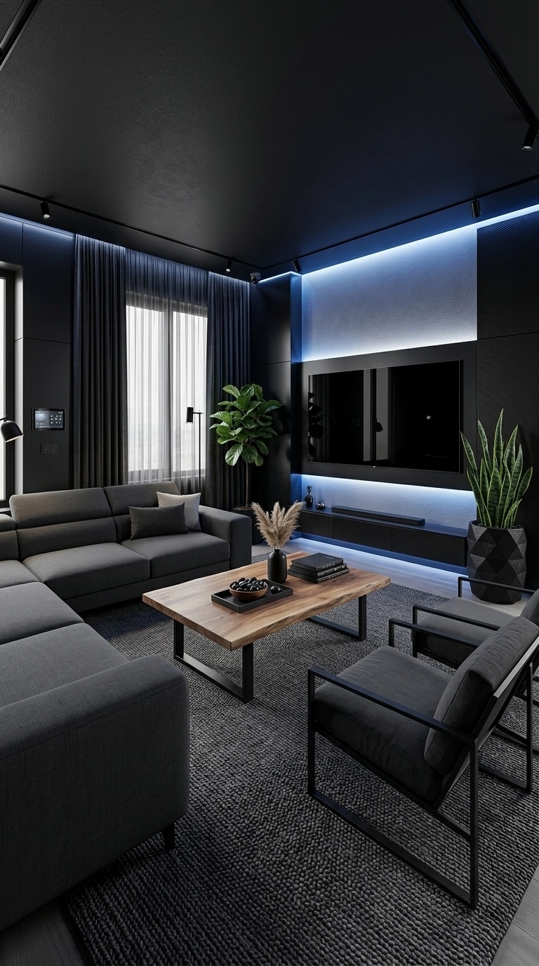 Interior design in Blacktec style — Living Room by GenRoom AI