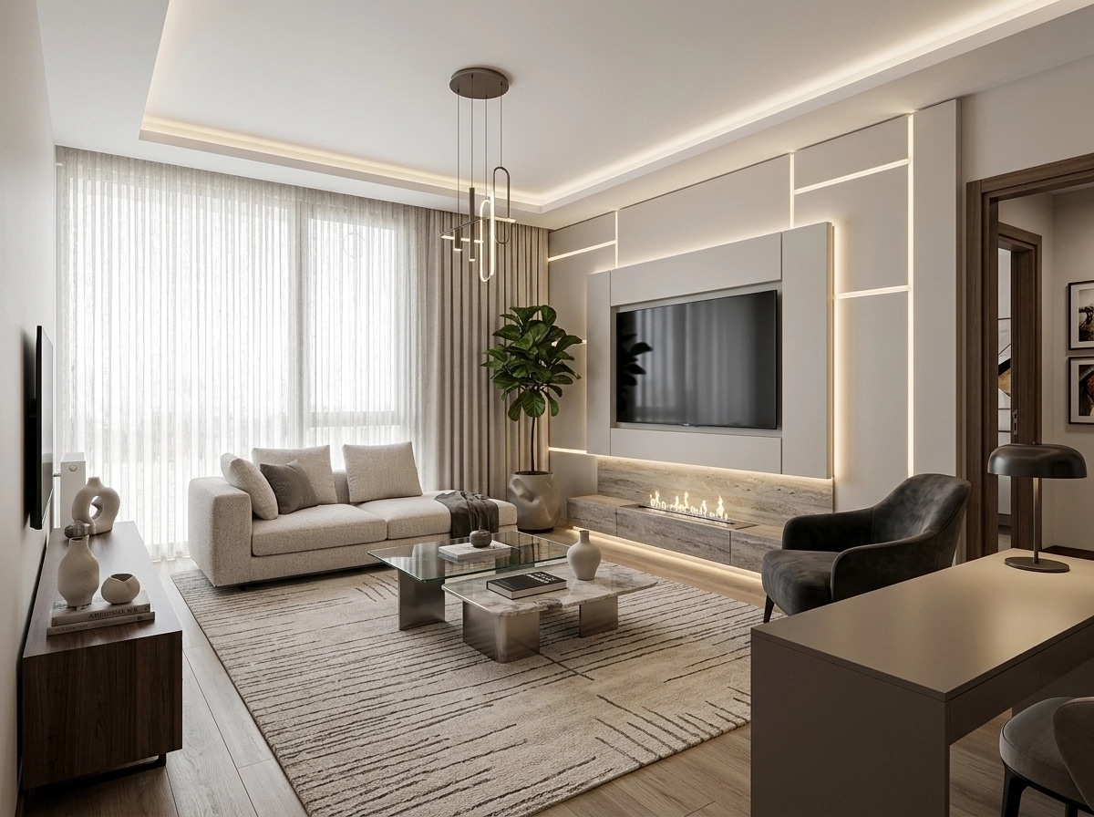 Interior design in Contemporary style — Living Room by GenRoom AI