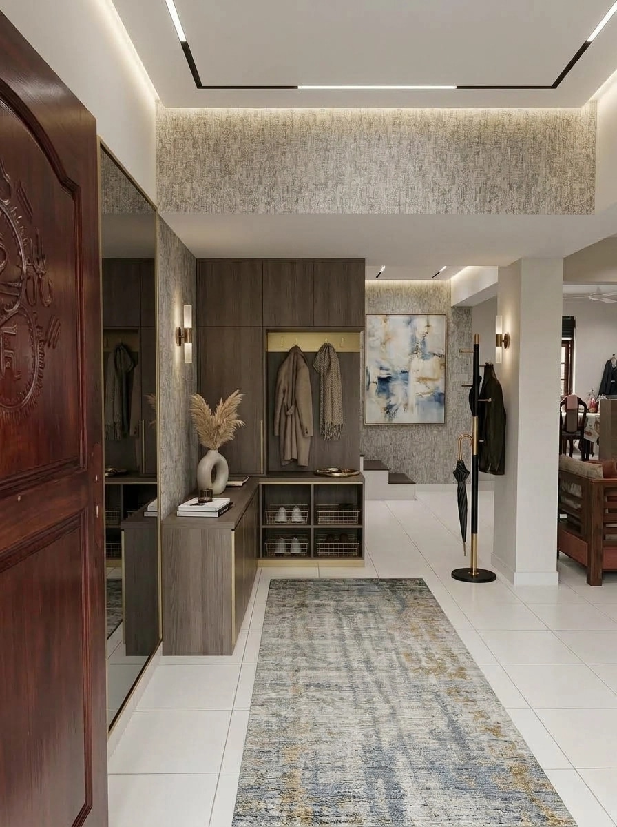 Hallway interior in Contemporary style — photo by GenRoom AI