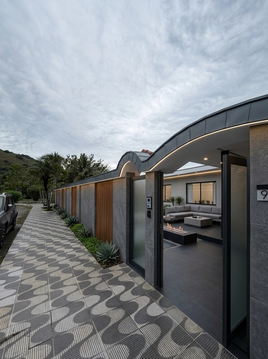 Қасбет дизайны Contemporary Facade стилінде — GenRoom AI жасаған Қасбет
