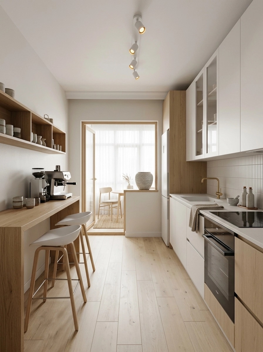Kitchen interior in Scandinavian style — photo by GenRoom AI