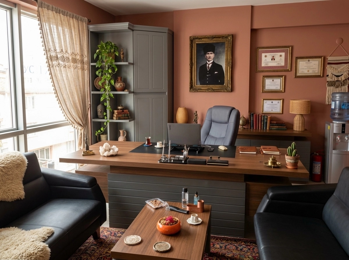Bohemian Office design — interior photo by GenRoom AI