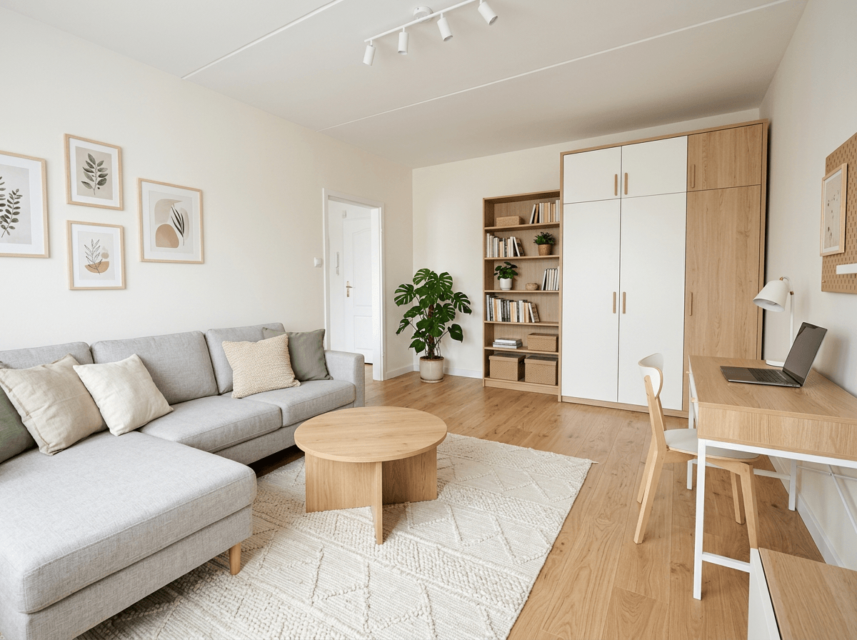 Interior design in Scandinavian style — Living Room by GenRoom AI