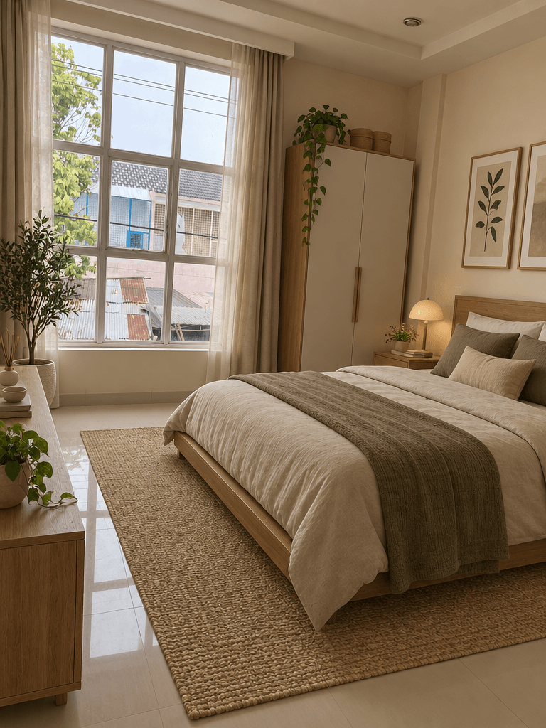 Japandi Bedroom design — interior photo by GenRoom AI