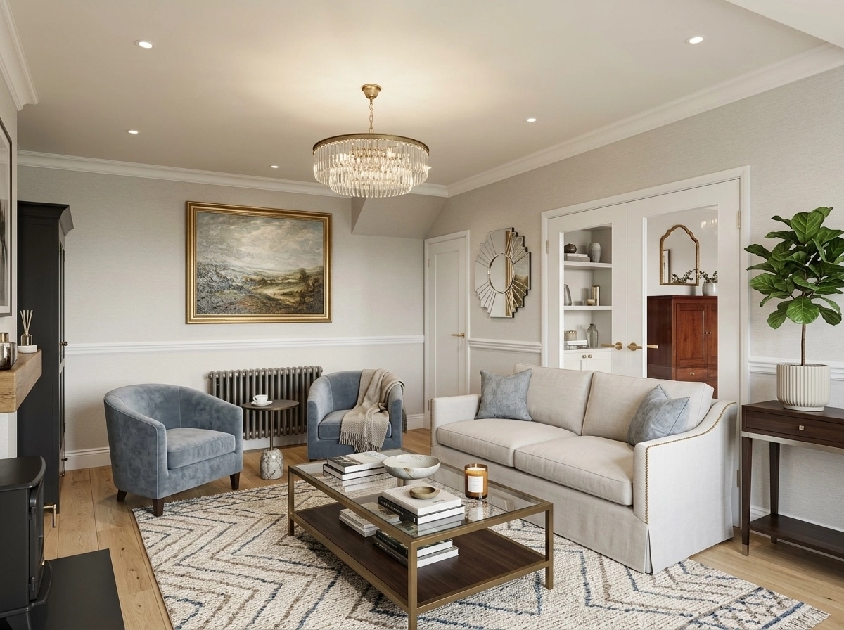 Interior design in Transitional style — Living Room by GenRoom AI