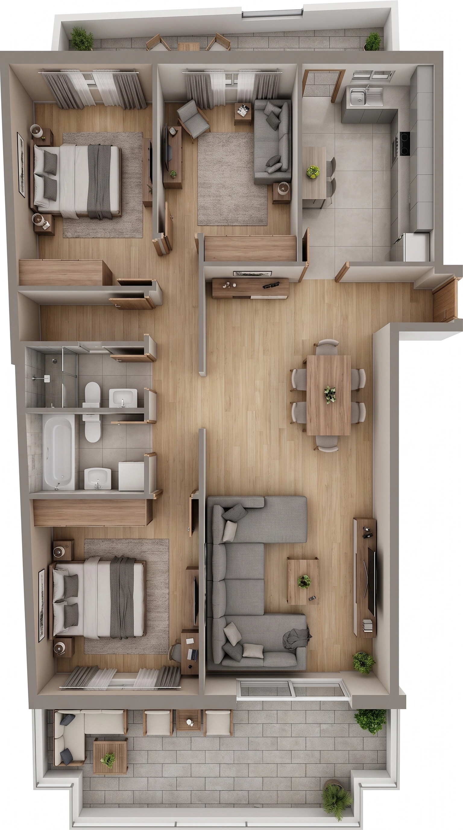 Interior design in Contemporary style — Living Room by GenRoom AI