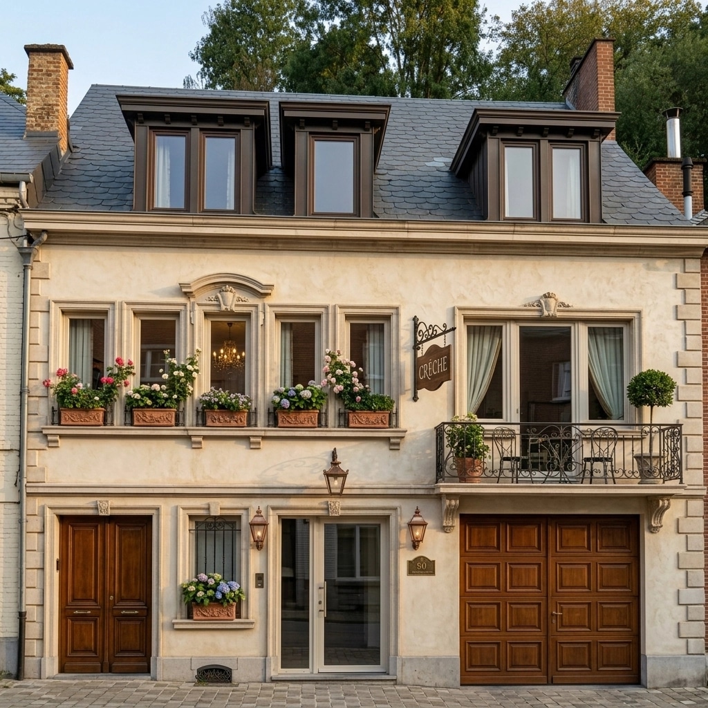 French Provincial Facade Facade design — facade photo by GenRoom AI