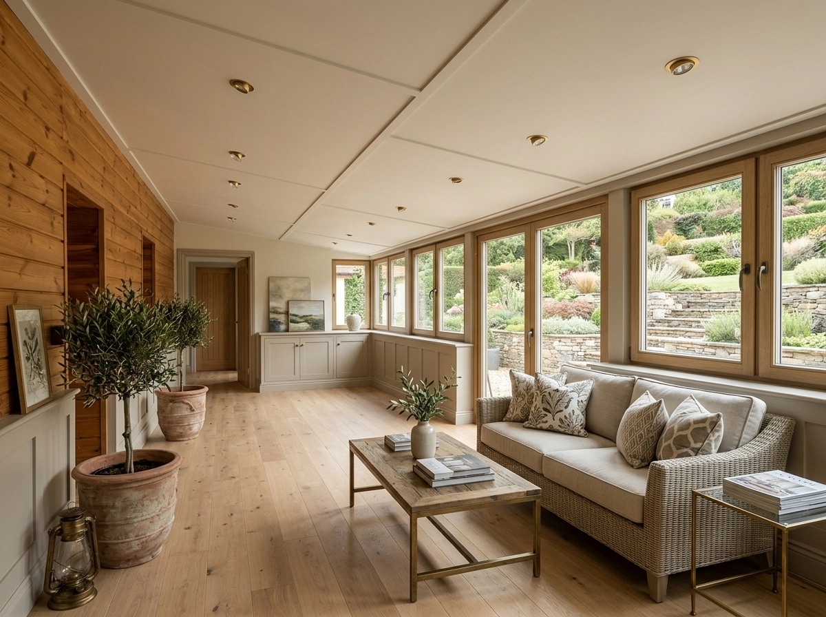 Interior design in Transitional style — terrace by GenRoom AI