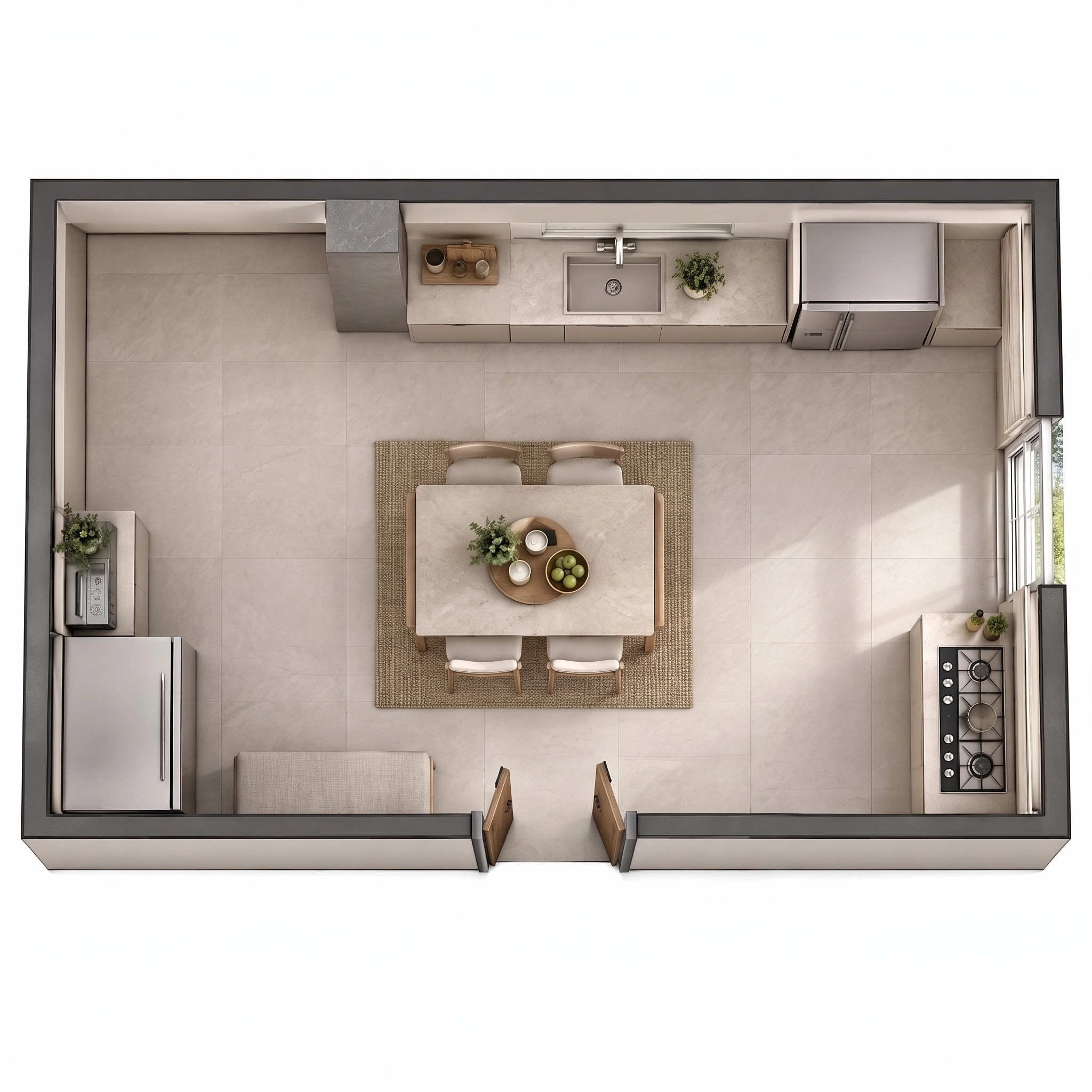 Interior design in Minimalism style — Living Room by GenRoom AI