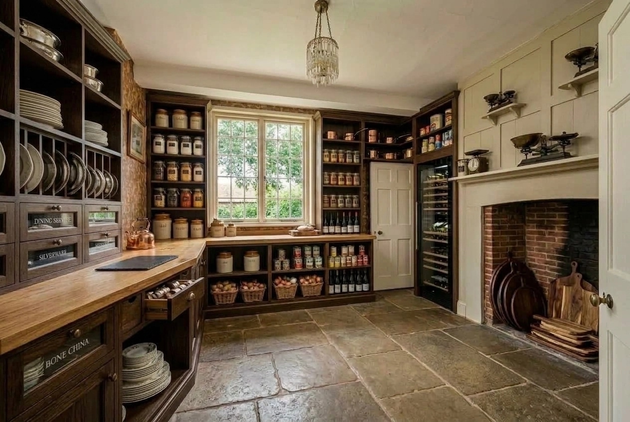 Design de interiores em estilo British — pantry por GenRoom AI