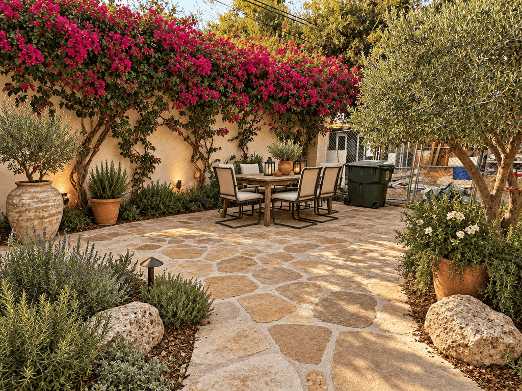 Facade design in Mediterranean Facade style — photo by GenRoom AI