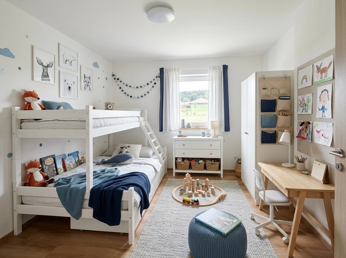 Scandinavian Kids Room design — interior photo by GenRoom AI