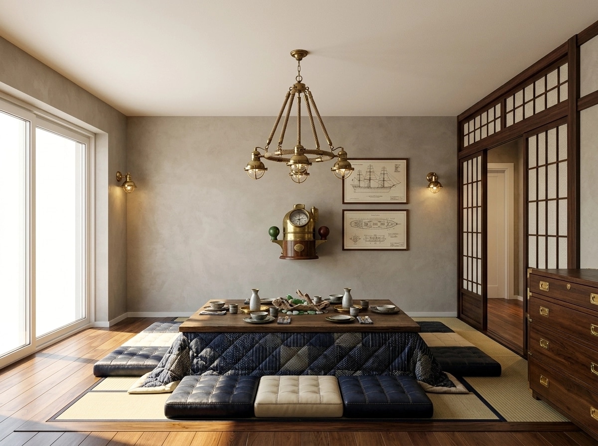 Interior desain di Coastal / Hamptons gaya — dining_room oleh GenRoom AI