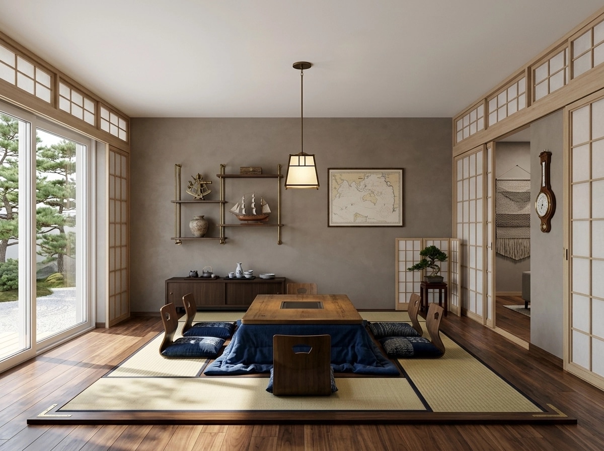 Interior design in Japandi style — dining_room by GenRoom AI