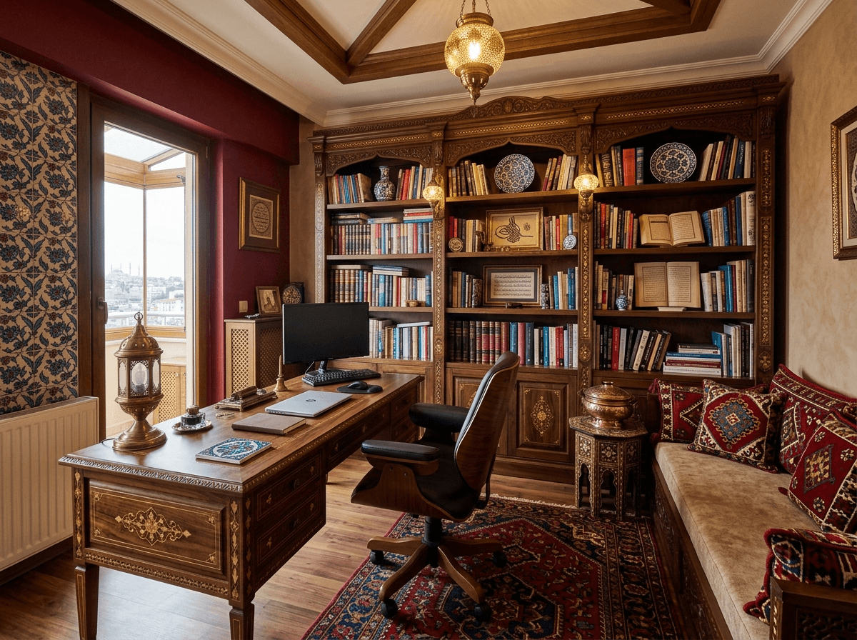 Design d'interni in stile Ottoman — Ufficio di GenRoom AI