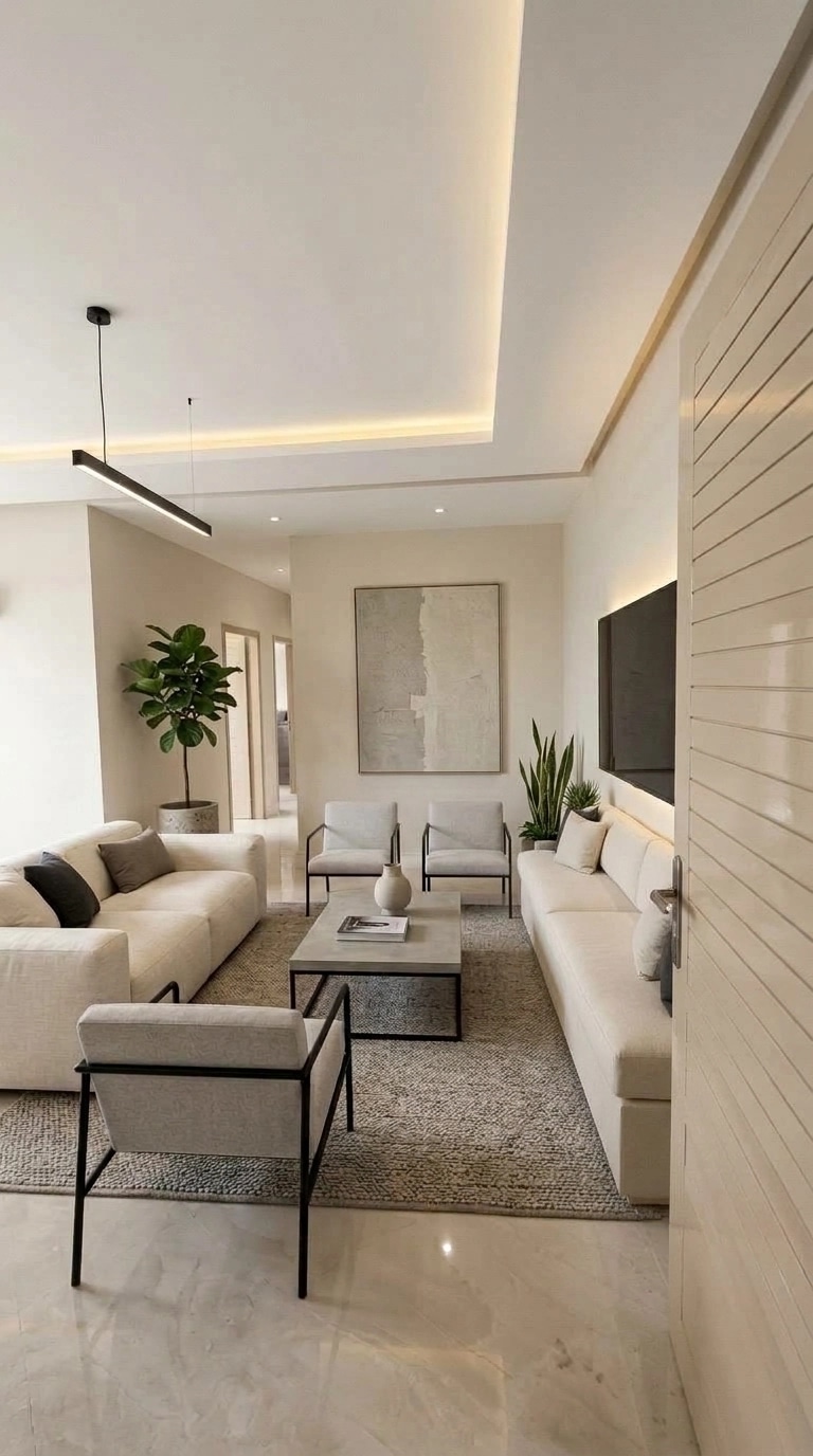 Minimalism Living Room design — interior photo by GenRoom AI