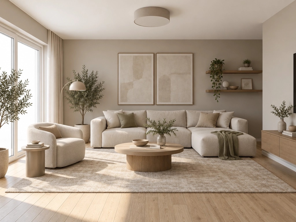 Interior design in Minimalism style — Living Room by GenRoom AI