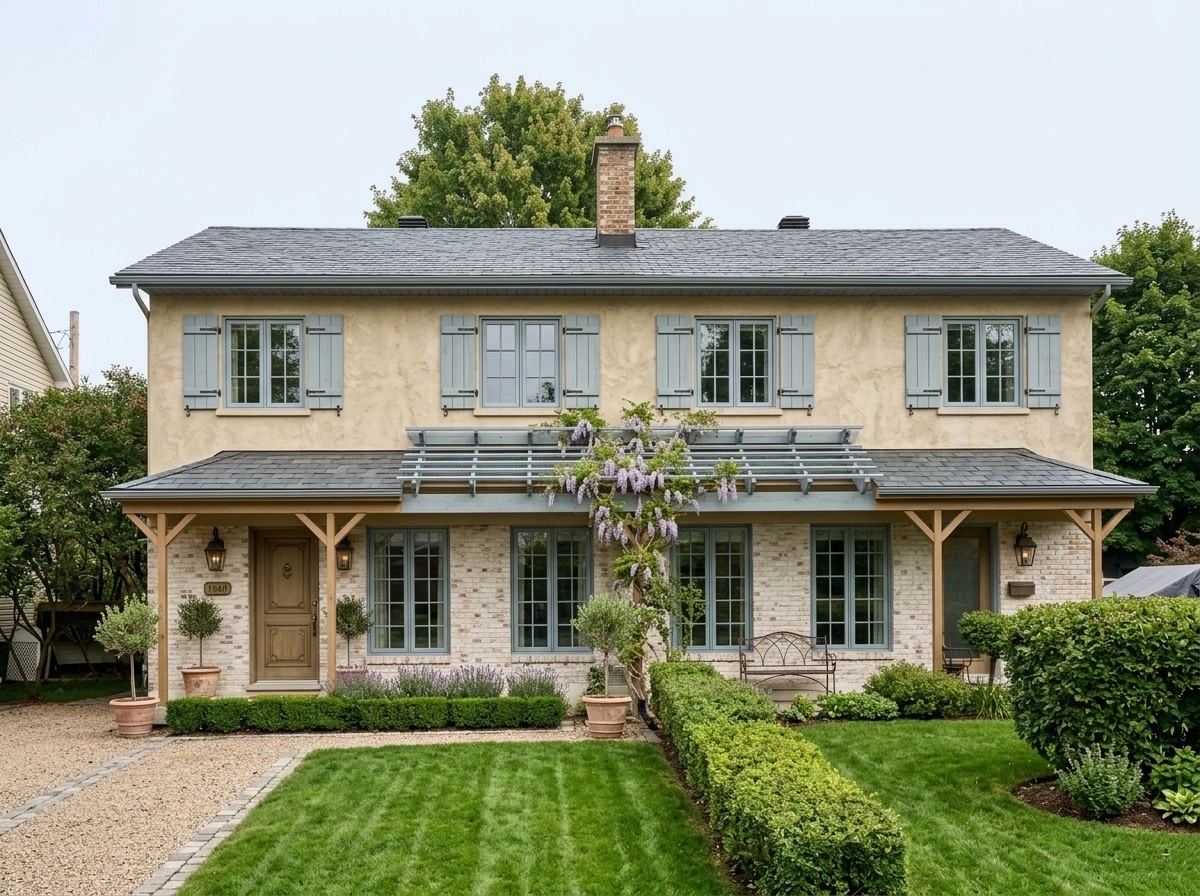 French Provincial Facade Facade design — facade photo by GenRoom AI