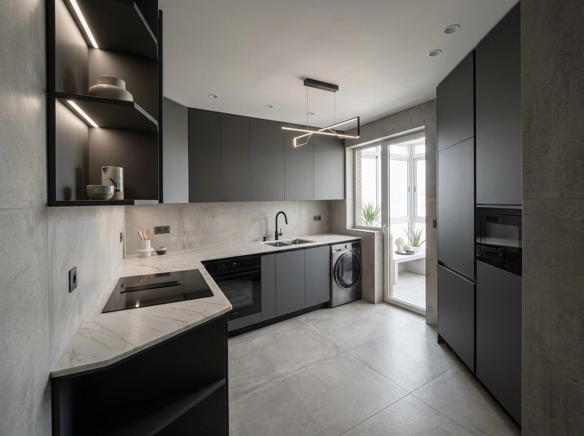 Minimalism Kitchen design — interior photo by GenRoom AI