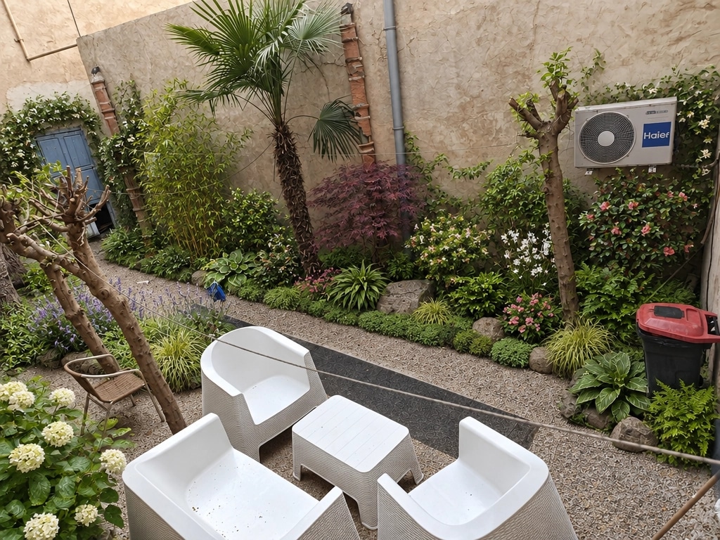 Návrh krajiny ve stylu Japanese Garden styl — Dvůr od GenRoom AI