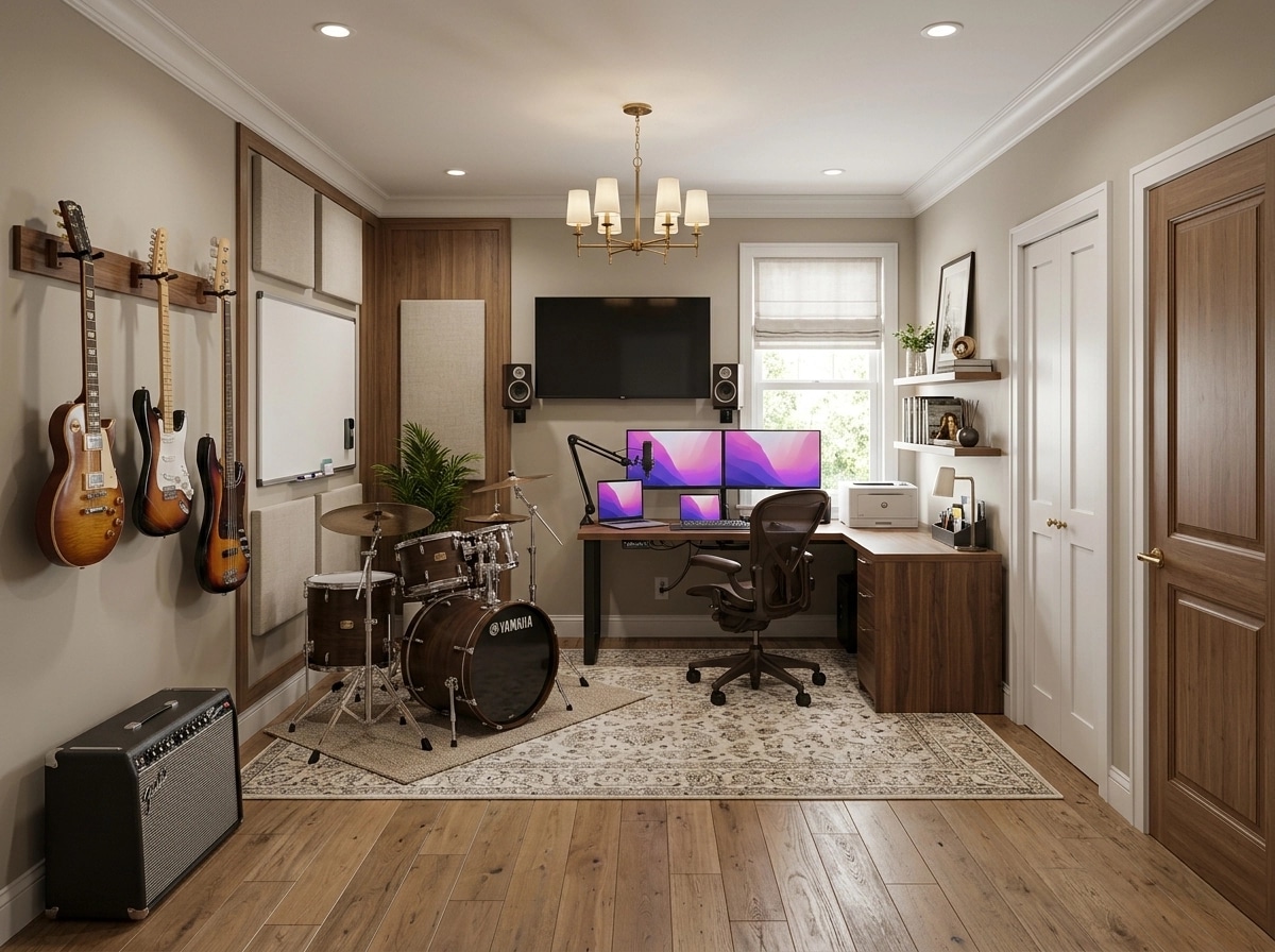Interior design in Transitional style — home_office by GenRoom AI