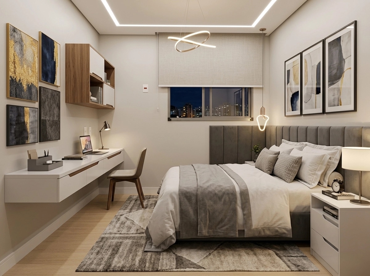Contemporary Bedroom design — interior photo by GenRoom AI