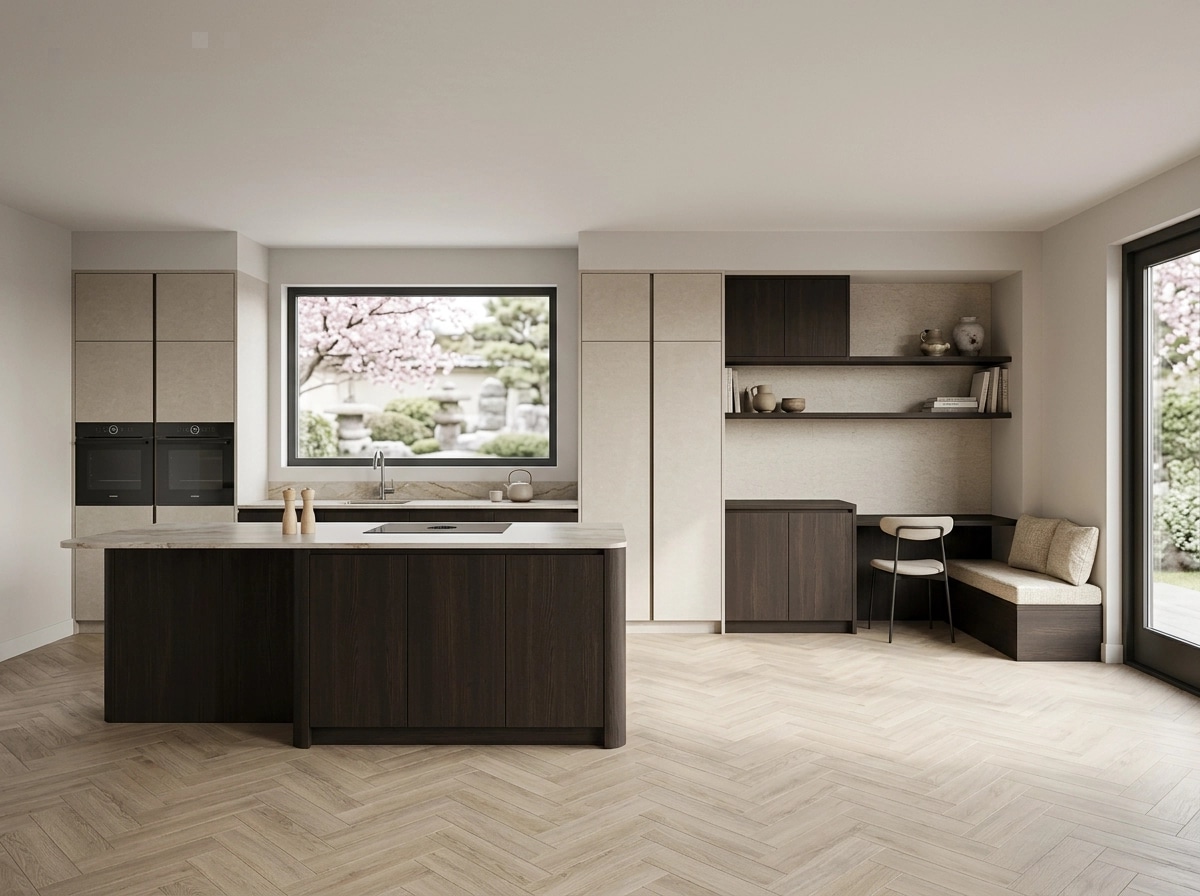 Interior design in Japandi style — Kitchen by GenRoom AI