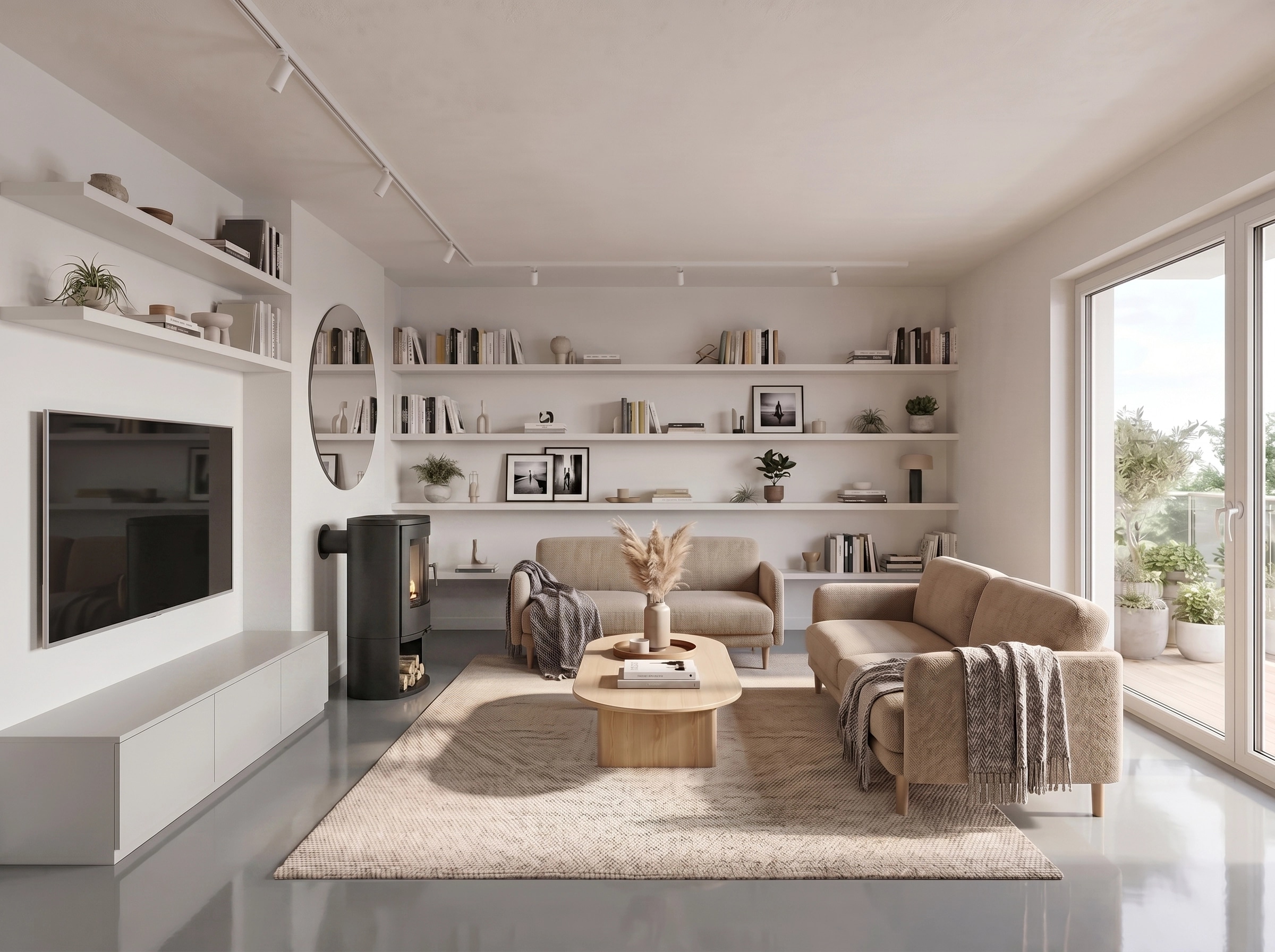 Scandinavian Living Room design — interior photo by GenRoom AI