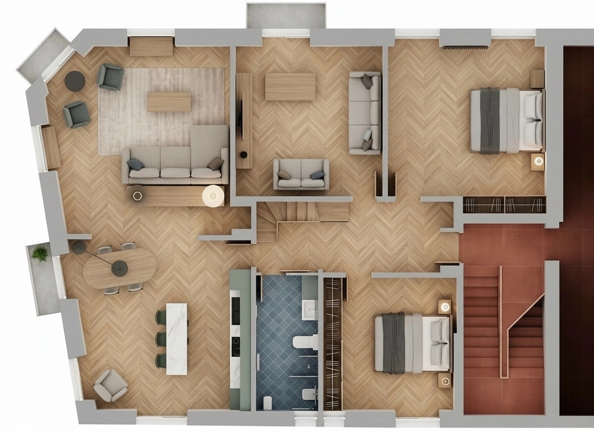 Interior design in Contemporary style — Living Room by GenRoom AI