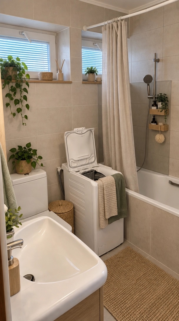 Scandinavian Bathroom design — interior photo by GenRoom AI