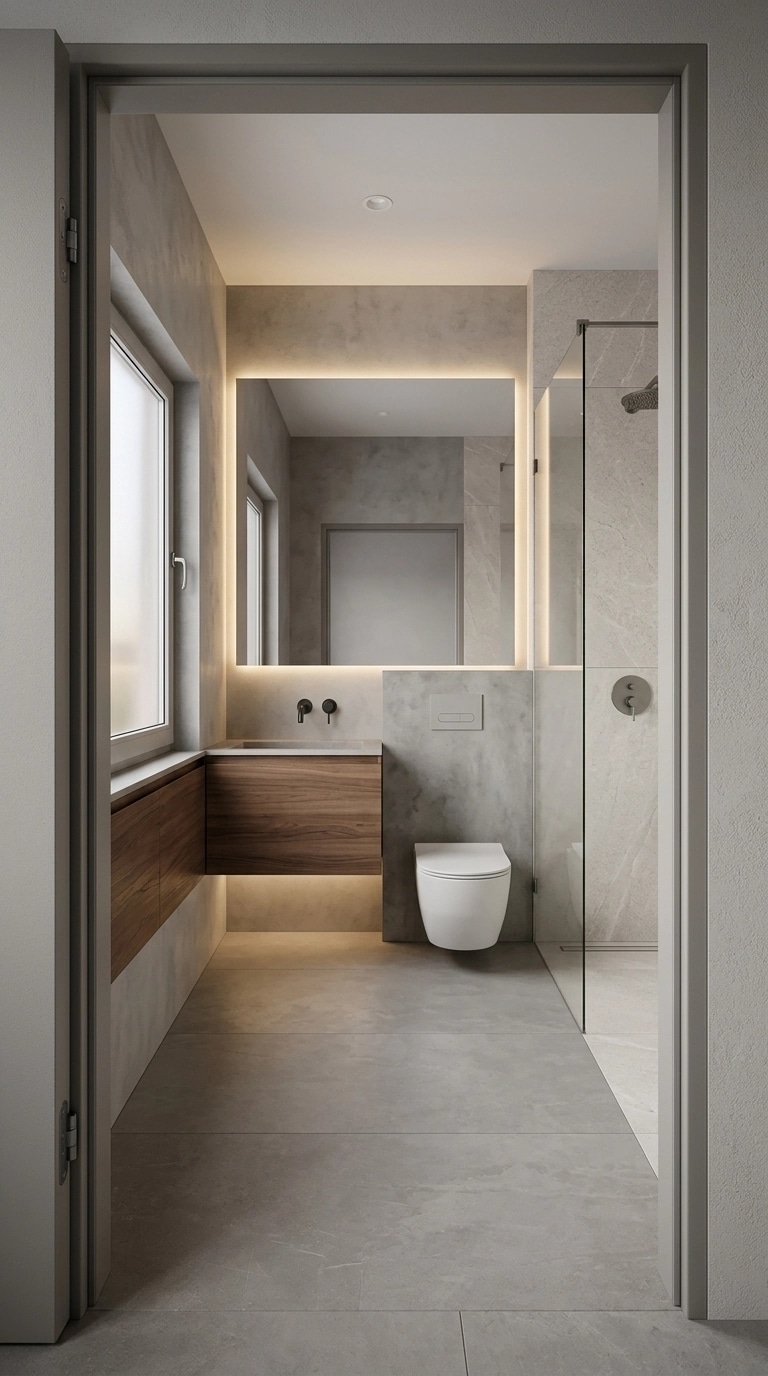 Minimalism Bathroom design — interior photo by GenRoom AI