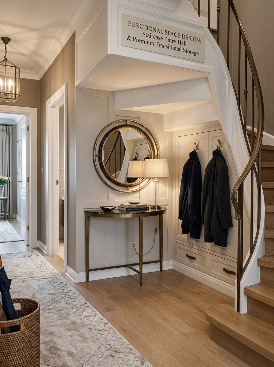 Transitional Hallway design — interior photo by GenRoom AI