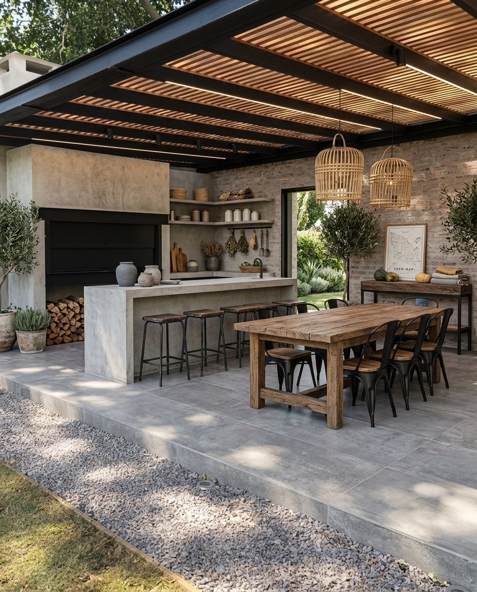 Interior design in Modern Farmhouse style — terrace by GenRoom AI